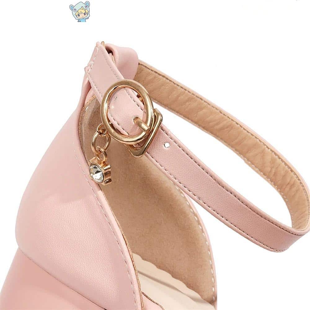 Frühlings Hochzeit High Heels Mary Jane Pumps in Weiß Pink Beige mit Schleife - Princess Cosplay Lolita Shoes 19 1172167885