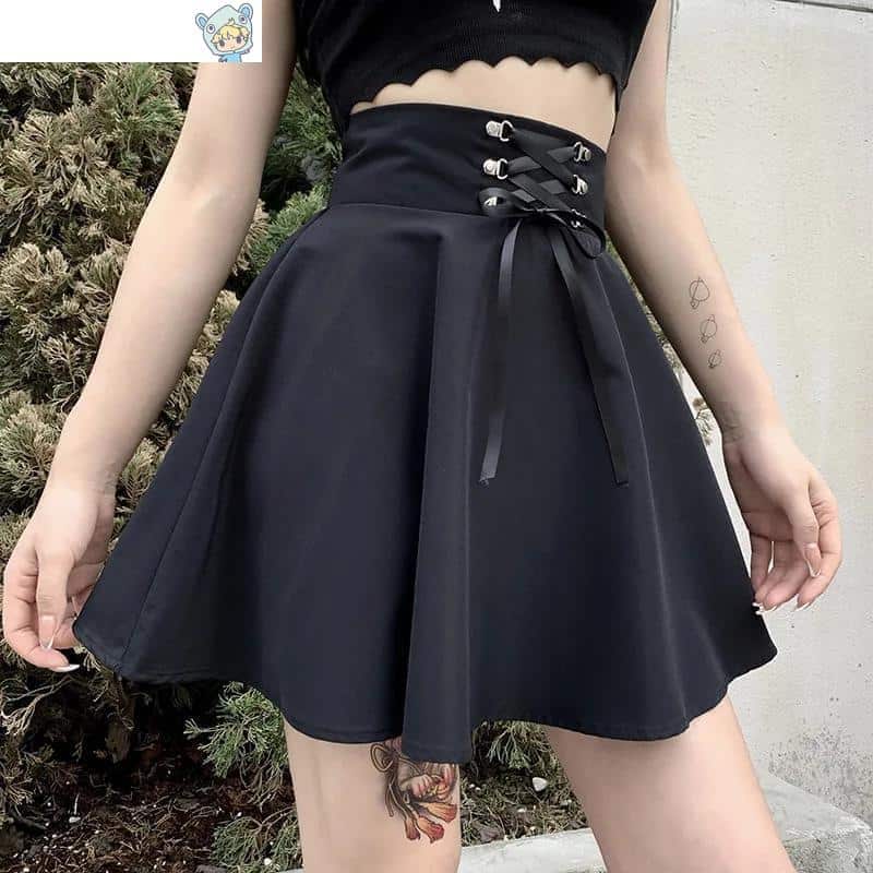 Vielseitiger Flared Mini Skater Rock - Schwarz 22 1273938507