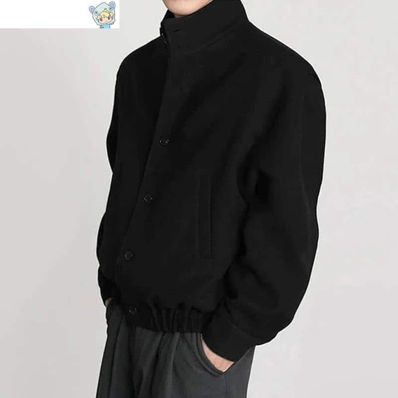 Koreanische Herrenmode Stehkragen Mantel Langarm Button Freizeitjacke S-5XL 21 1434234464