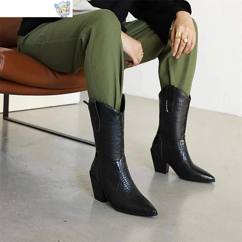 Cowboy Keilabsatz Ankle Boots mit Schlangenmuster in Gelb und Weiß 4 1526136191