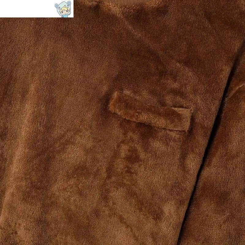 Fleece Plush O-neck Tee Tops 23 1823727873