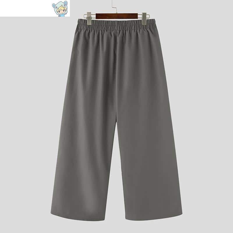 Herren Vintage Plissierte Wide Leg Hosen im japanischen Stil 5 1930375415