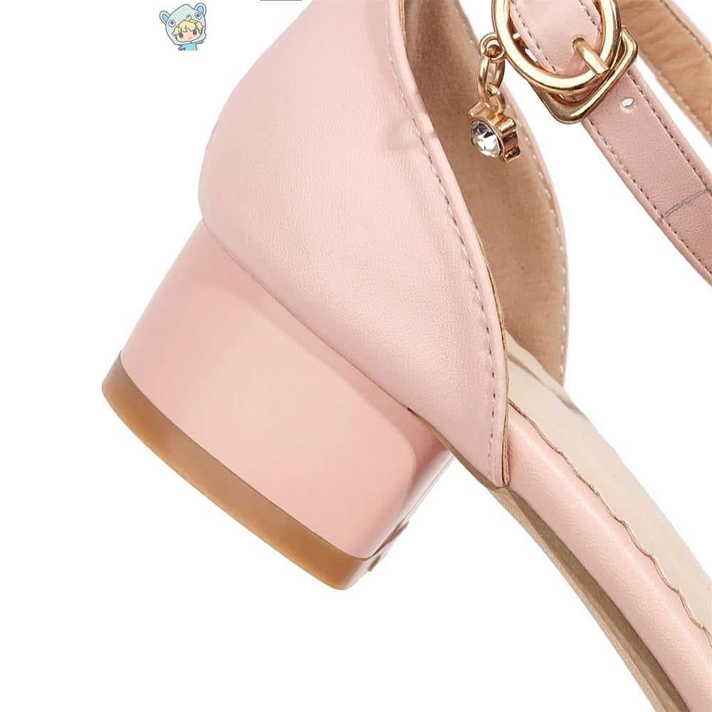 Frühlings Hochzeit High Heels Mary Jane Pumps in Weiß Pink Beige mit Schleife - Princess Cosplay Lolita Shoes 20 928593150
