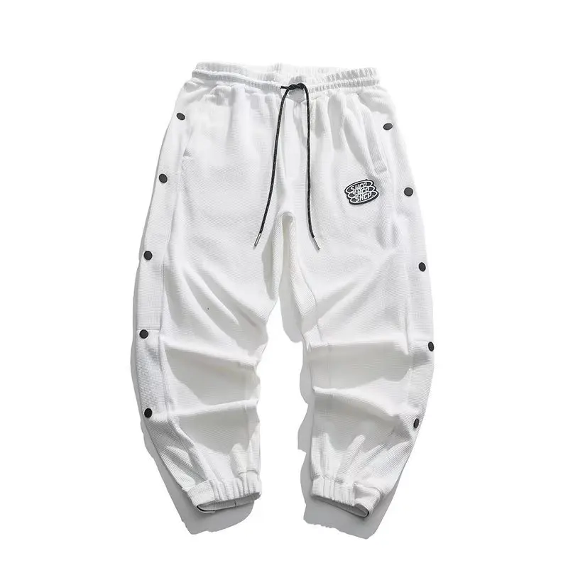 Men Fashion Outdoor Streetwear Sweatpants Casual Loose Men Pants White Hip Hop Trousers Daily Men Attendance Wide Leg Pants 1