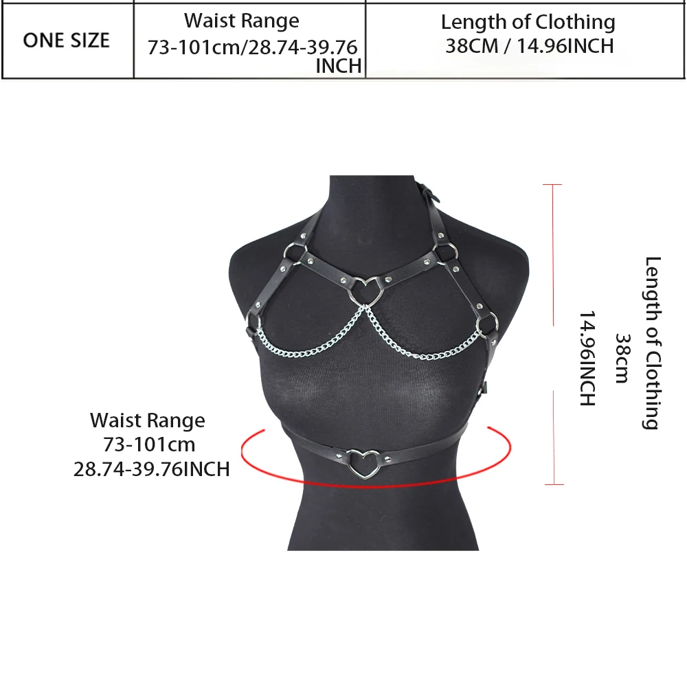 Leder Fashion Chain Harness Gürtel Brust Harness Korsett Bondage Dessous Punk Gothic Dessous Fetish Kleidung 13 1595156704