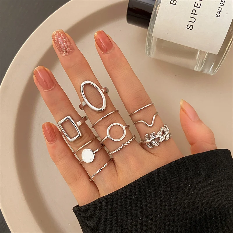 Punk Gothic Herz Ring Set Schwarz Würfel Spaten Ass Silber Retro Strass Charme Finger Schmuck 38 3664986409