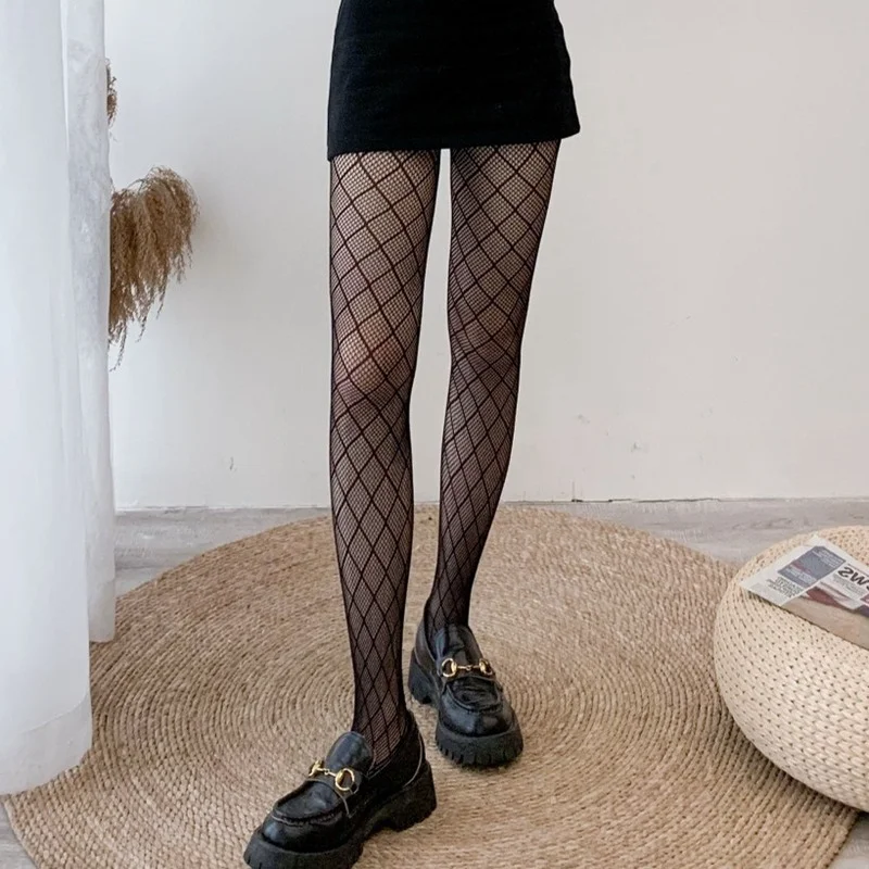 Netzstrumpfhose mit Gittermuster und Strümpfe in Schwarz - Geschenkidee 6 3962798010