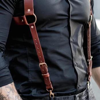 Studded Pu Leder Harness mit Nieten - Einstellbares Dekor Harness 11 4213447549