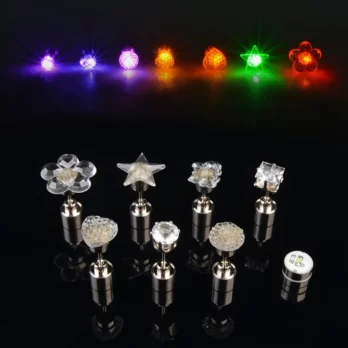 LED Leuchtende Quadrat Zirkon Ohrringe - Party Schmuck Geschenk 7 942578576