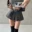 WOMENGAGA Summer Skorts High-quality Sexy A-LINE Safety Skirts Pleated Skirt Half Length Short Skirt Belt Fashion Women E4H4 12