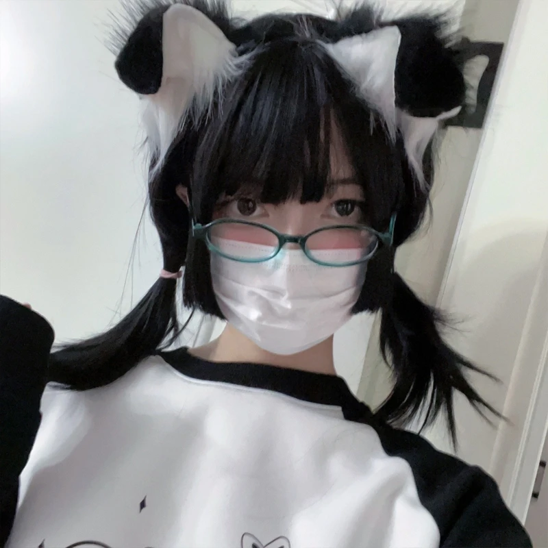 Lolita Katzenohren Haarreif aus Kunstfell für Cosplay und Partys 23 1461017811
