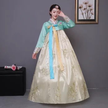 Pailletten Koreanisches traditionelles Kostüm Hanbok Palast Tanzkleid für Bühnenshows 9 Sequined Korean traditional costume hanbok female Korea palace costume hanbok dress national dance clothing for stage show 89 4