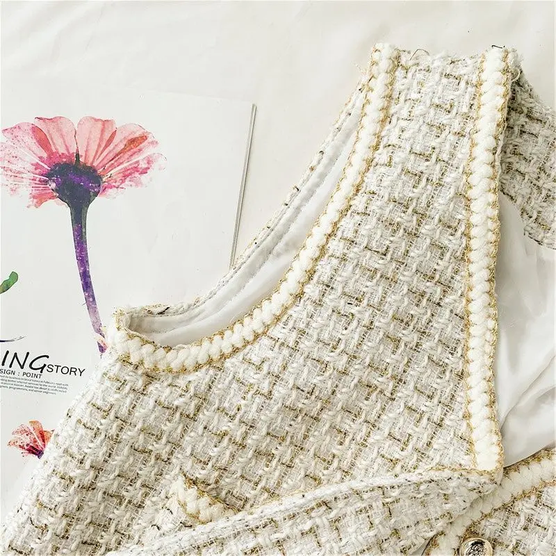 Vintage Chic V-Neck Ärmellose Weste im koreanischen Stil für den Winter 37 2460776545