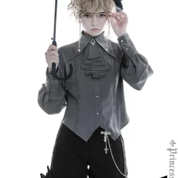 Divine Ouji Lolita Retro Bow Straight Suit Shorts by Princess Chronicles 6