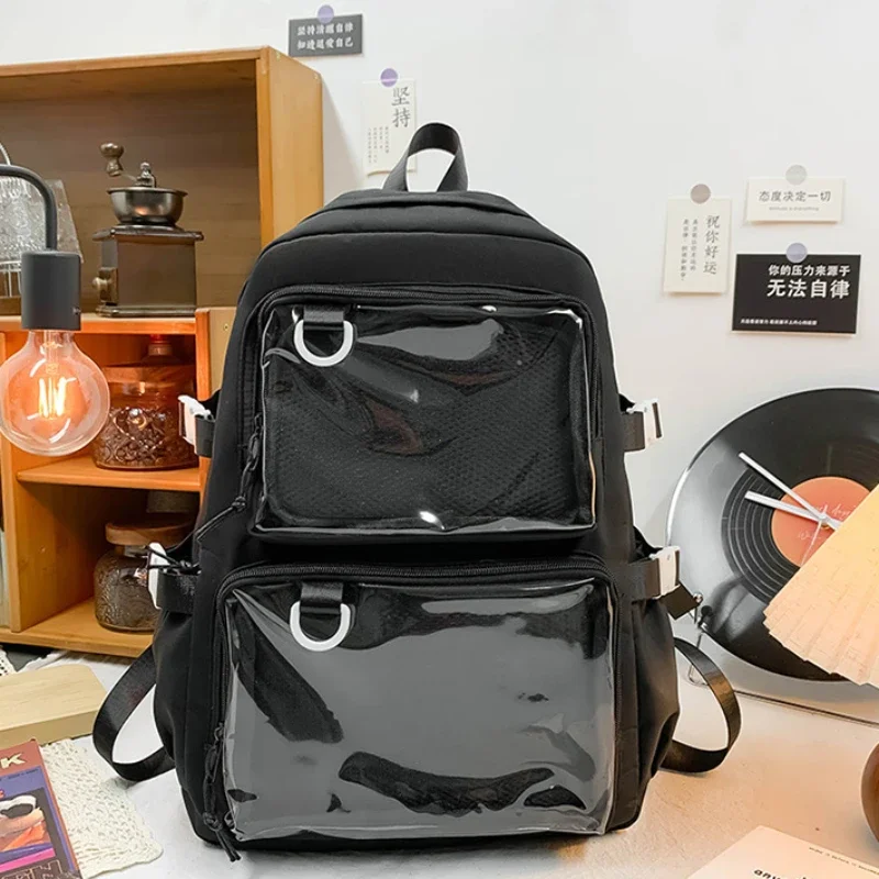 Japanese Kawaii Itabag Women New 2024 Transparent Backpack Women Large Capacity Ita Backpack School Bags for College Student JK 1
