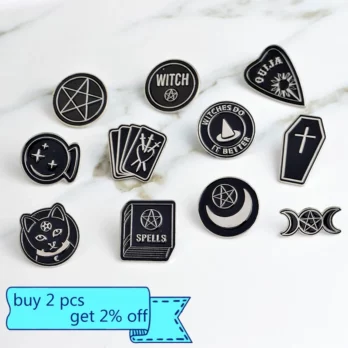 Witches do it better witch ouija spells black moon pins Badges Brooches Lapel pin Enamel pin Backpack Bag Accessories Witch pin 2