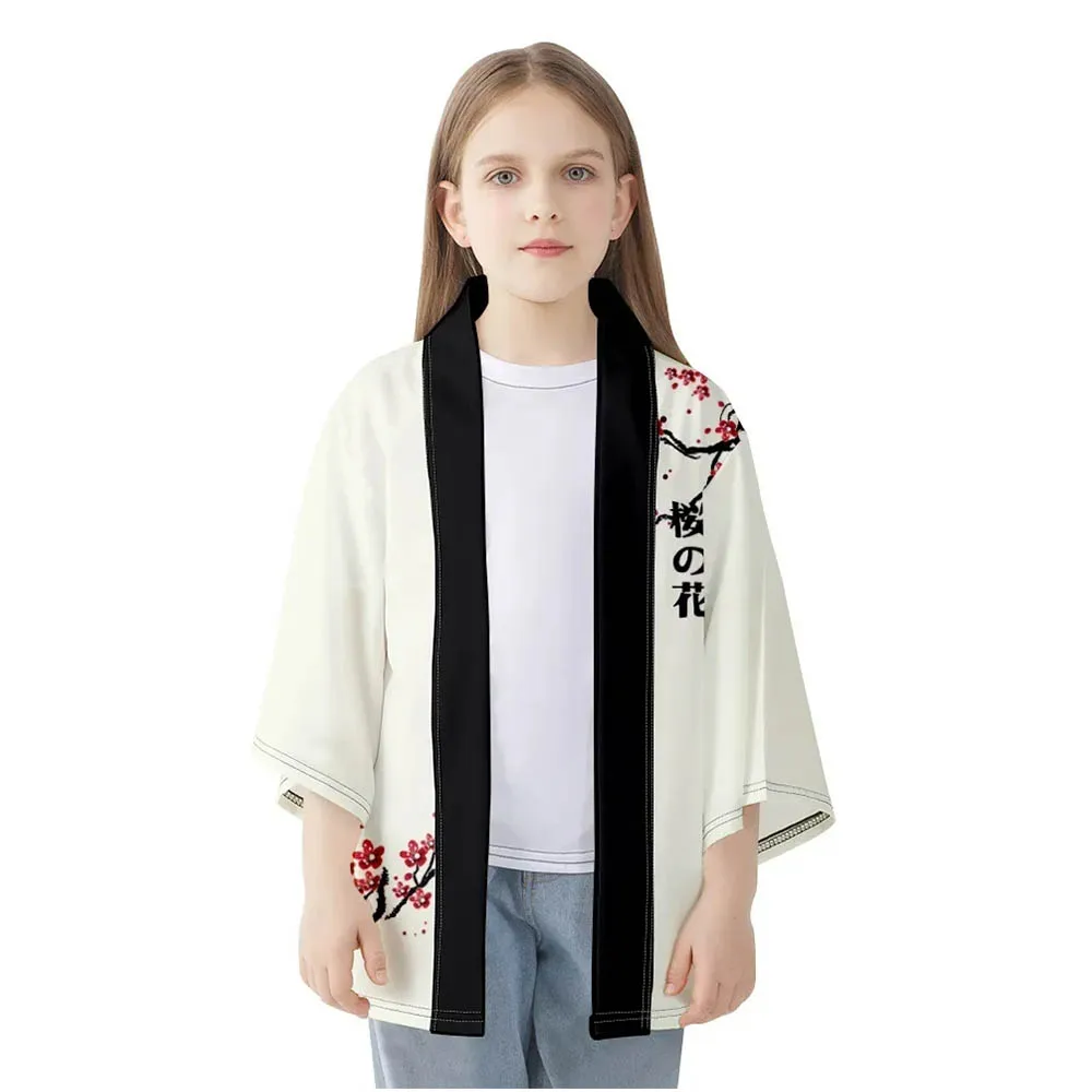 Japanischer Kimono mit Kirschblütenmuster - Harajuku-Stil 5 Japanese Traditional Cardigan Robe Men and Women Harajuku Cherry Blossom Print Kimono Cosplay Women Beach Haori Yukata Kimono 5